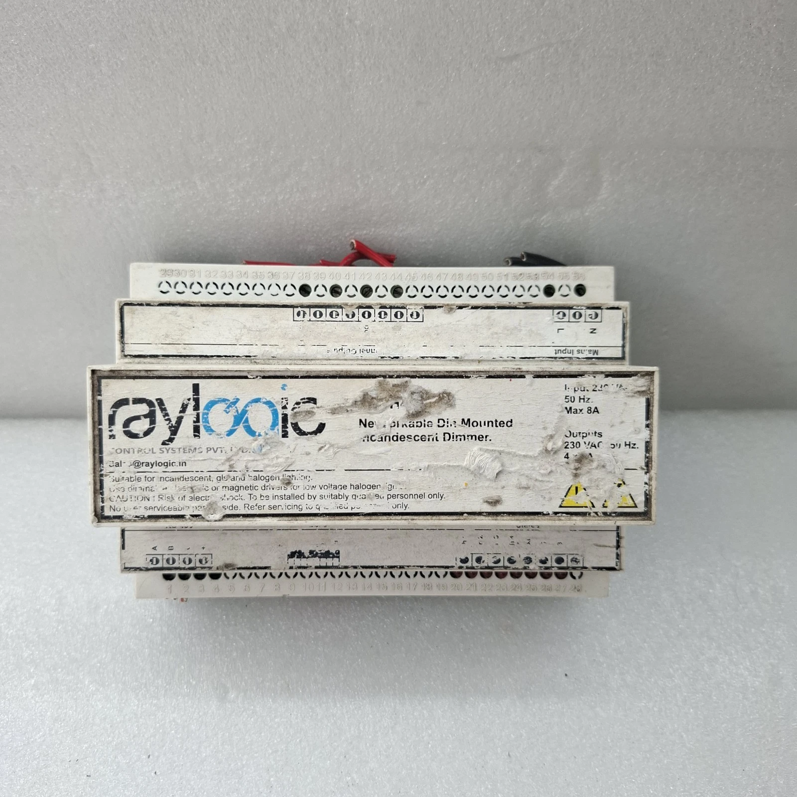 Raylogic DIN-H42-R02-F5.0 Networkable Din Rail Incandescent Dimmer 230VAC 8A